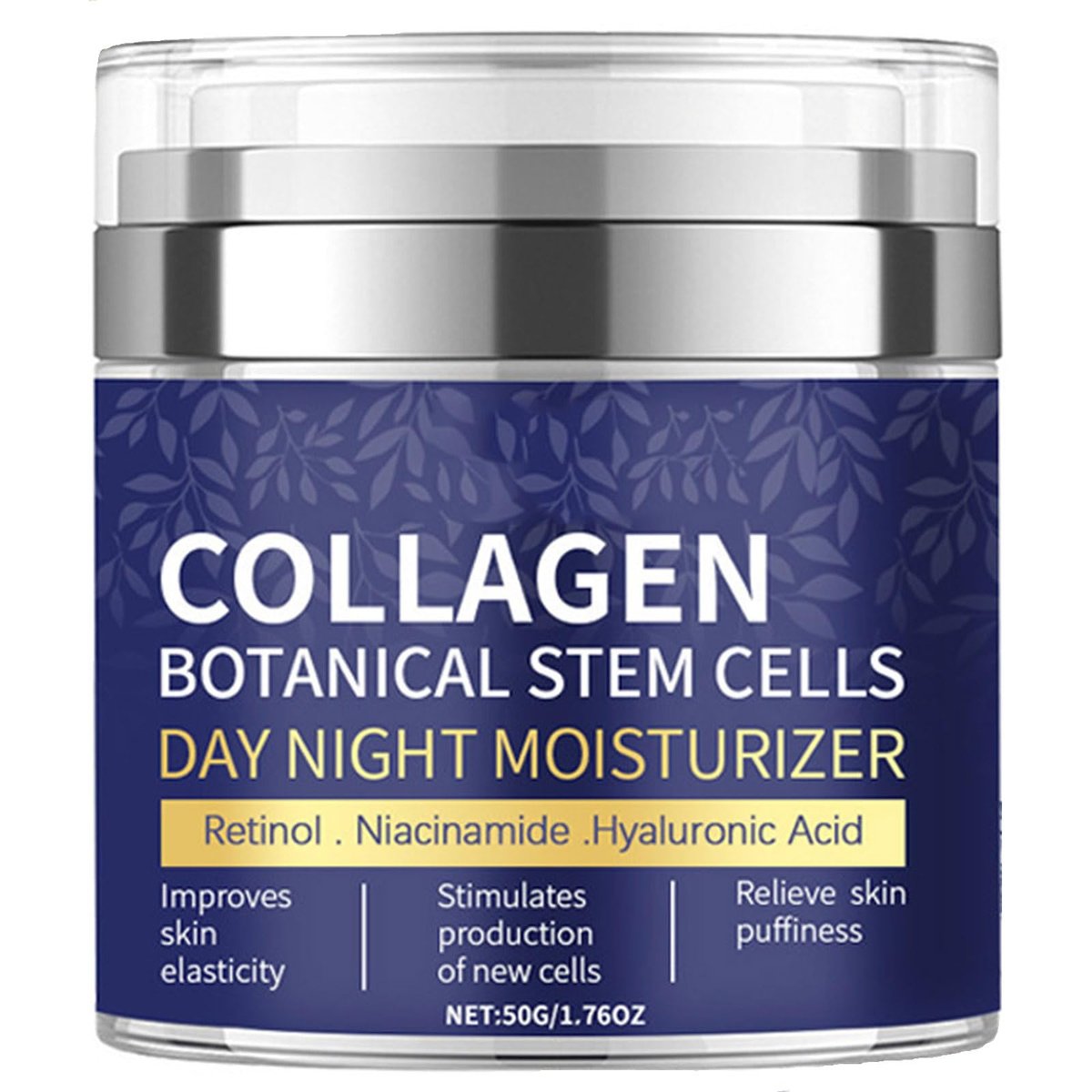 Collagen Face Moisturizer with Airless Pump - Collagen Botanical Stem Cells Cream for Skin with Retinol, Niacinamide, Hyaluronic Acid - Anti-Aging Day & Night Cream, 1.8 OZ - görsel 1
