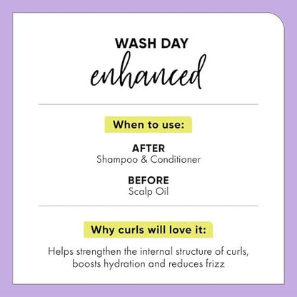 HASK Twist Tamer Leave-In Conditioner - FiberBond Technology & Coconut Oil for Wavy, Curly, Coily & Kinky Hair - Strengthens, Reduces Frizz, Boosts Hydration - Vegan, Sulfate-Free, 6.7 fl oz