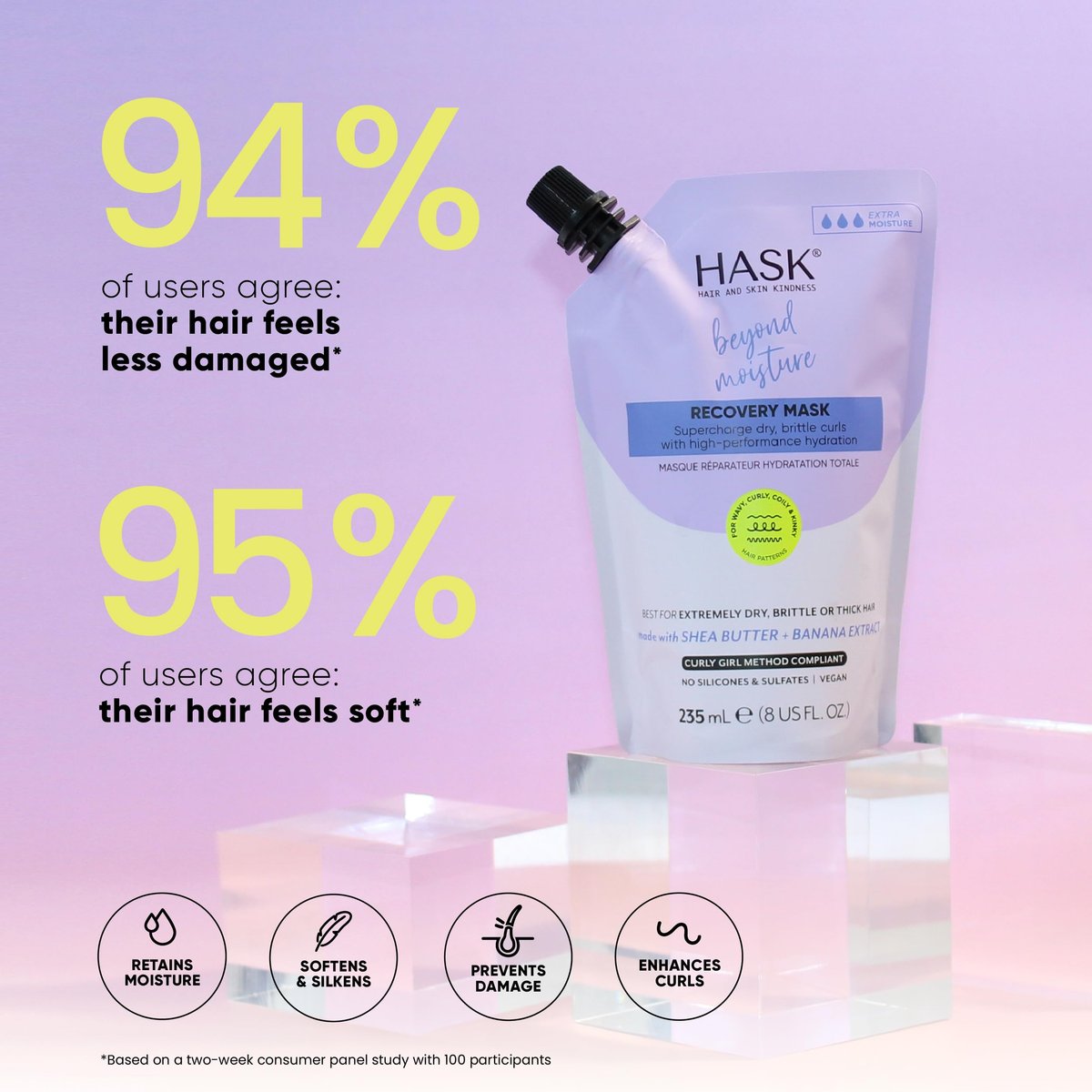 HASK Beyond Moisture Recovery Mask with Shea Butter & Banana Extract – 8 fl oz - görsel 5