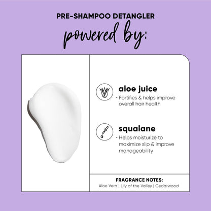 HASK Mega Slip Pre-Shampoo Detangler with Aloe Juice & Squalane – Moisturizing Detangler for Wavy, Curly, Coily & Kinky Hair, 12 fl oz