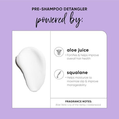 HASK Mega Slip Pre-Shampoo Detangler with Aloe Juice & Squalane – Moisturizing Detangler for Wavy, Curly, Coily & Kinky Hair, 12 fl oz