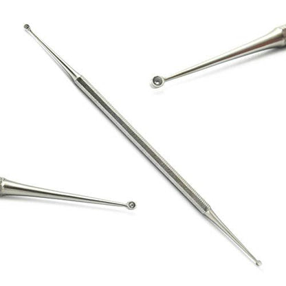 Professional Double Ended Nail Curette 1.5/2.5mm - Stainless Steel Ingrown Toenail Cleaner Scoop for Chiropody & Podiatry
