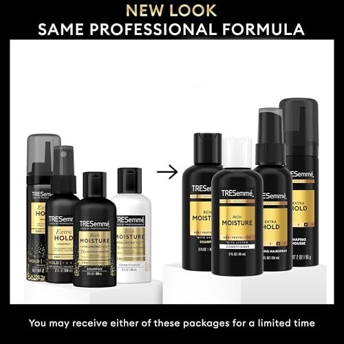 TRESemmé Rich Moisture Travel Shampoo, Conditioner, Hairspray & Hair Mousse – 4 Piece Set for 24H Frizz Control - görsel 6