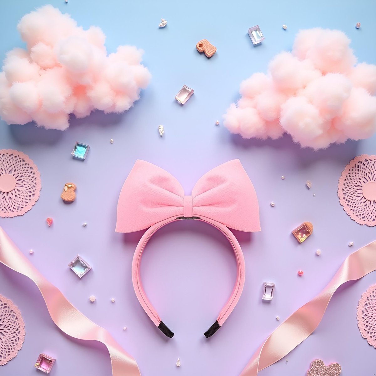 Sweet Pink Halloween Bow Headband - Women's Hair Bow Hoops for Party & Daily Wear - görsel 7