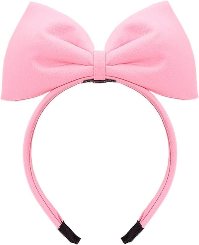 Sweet Pink Halloween Bow Headband - Women's Hair Bow Hoops for Party & Daily Wear - görsel 1