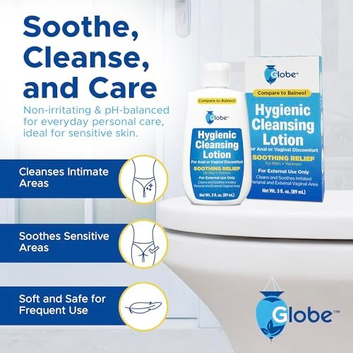 Globe Hygienic Cleansing Lotion – Cooling Relief for Sensitive Areas, Discomfort & Itch, Gentle Personal Care, 3 oz Travel Bottle - görsel 6