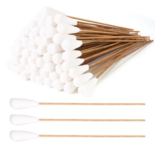 10-Inch Long Cotton Swabs (100-Pack) | Large 1/2 Inch Diameter Cotton Tipped Applicators for Cleaning Avelisse