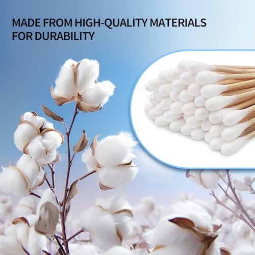 10-Inch Long Cotton Swabs (100-Pack) | Large 1/2 Inch Diameter Cotton Tipped Applicators for Cleaning Avelisse