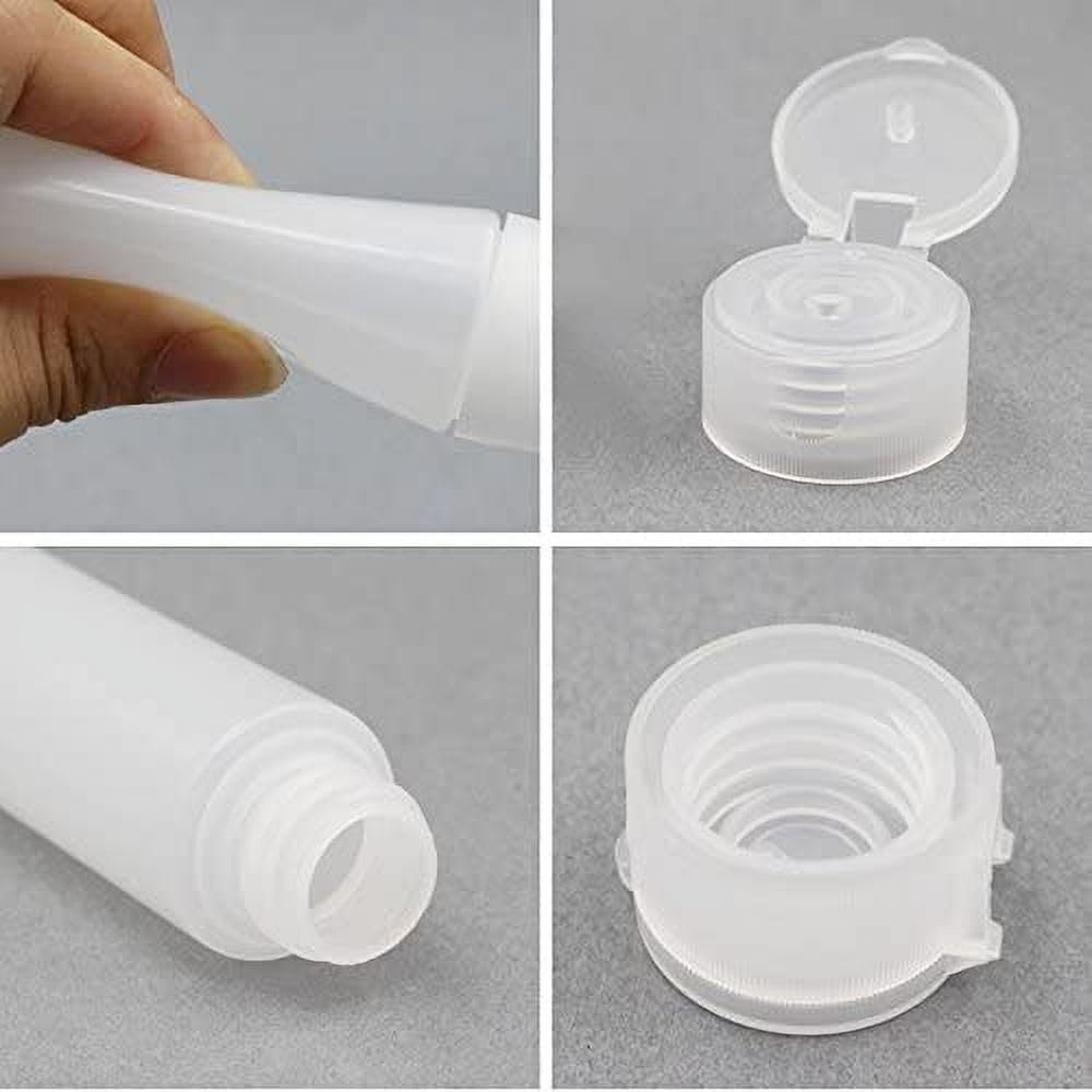 GANPUB 5-Pack White 1 oz Travel Bottles – Empty Refillable Toothpaste Tubes & Pump Dispensers (10 x 2.7 cm) - görsel 7