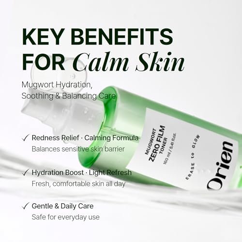 Orien Mugwort Zero Film Toner 5.41 fl.oz. (160ml) – pH5.5 Calming, Soothing, Hydrating Spray Toner - görsel 6