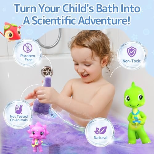 SWCANDY Bath Toys Kids Bath Bomb Potion - 6 Pack Nontoxic Colorful Bubble Foam Magical Fizzes Eruption for Ages 4-8 Boys Girls Toddlers - görsel 10