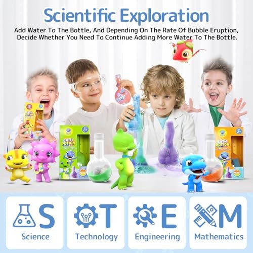 SWCANDY Bath Toys Kids Bath Bomb Potion - 6 Pack Nontoxic Colorful Bubble Foam Magical Fizzes Eruption for Ages 4-8 Boys Girls Toddlers - görsel 8