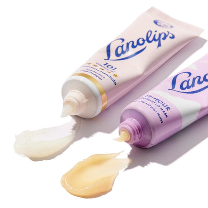 Lanolips 101 Ointment Lip Balm & Overnight Lip Mask Duo - Complete Day to Night Lip Care with Pure Lanolin Oil, 2 Count Avelisse