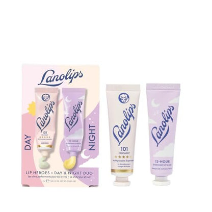 Lanolips 101 Ointment Lip Balm & Overnight Lip Mask Duo - Complete Day to Night Lip Care with Pure Lanolin Oil, 2 Count Avelisse
