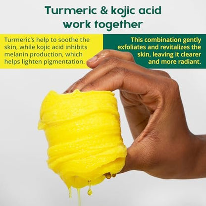 BRIGHTJUNGLE Kojic Acid and Turmeric Cleansing Pads - 100 Pads | Enriched with Ginger Root Oil & Amino Acids for Face and Body