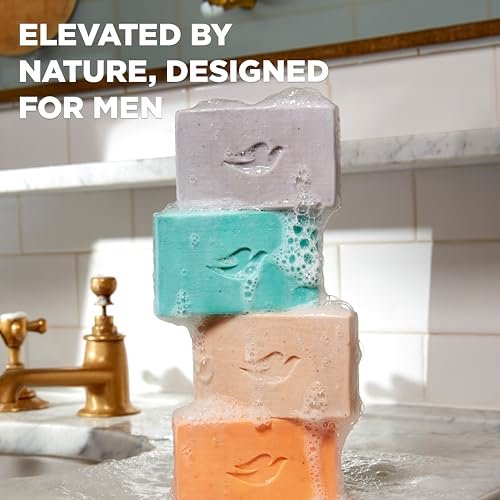 Dove Men+Care Cleansing Soap Bar 4 Count – Rebuild Skin with Plant-Based Ingredients, 3.51 oz Each Avelisse