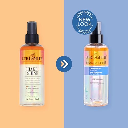 CURLSMITH Shake & Shine Curl Refreshing Spray for Dry Hair - Vegan & Cruelty Free (6.6 oz) Avelisse