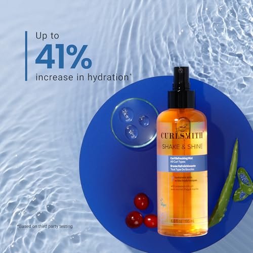 CURLSMITH Shake & Shine Curl Refreshing Spray for Dry Hair - Vegan & Cruelty Free (6.6 oz) Avelisse