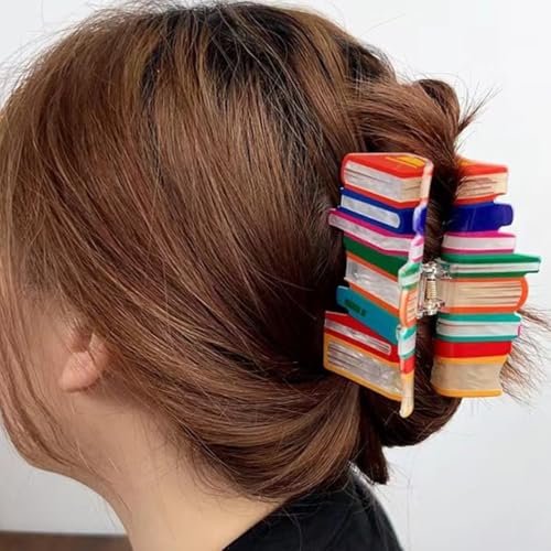 2pcs Book Hair Claw Clips for Thin Hair – Cute Teacher Appreciation Gifts, Funny Book Lover Hair Accessories for Women - görsel 4