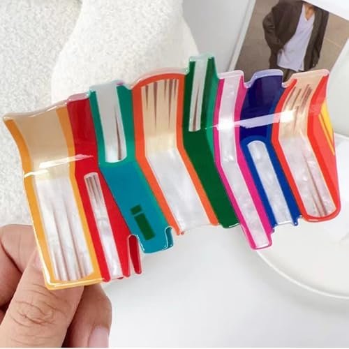 2pcs Book Hair Claw Clips for Thin Hair – Cute Teacher Appreciation Gifts, Funny Book Lover Hair Accessories for Women - görsel 6