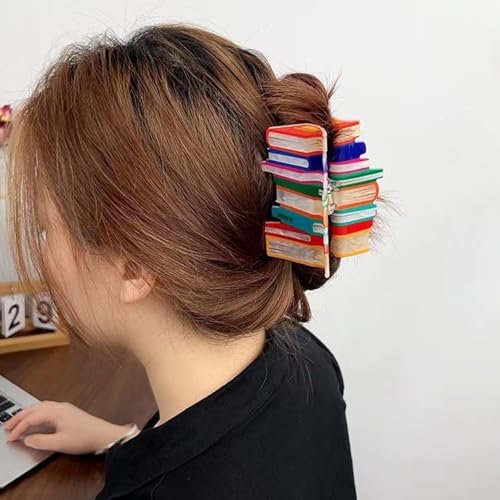 2pcs Book Hair Claw Clips for Thin Hair – Cute Teacher Appreciation Gifts, Funny Book Lover Hair Accessories for Women - görsel 12