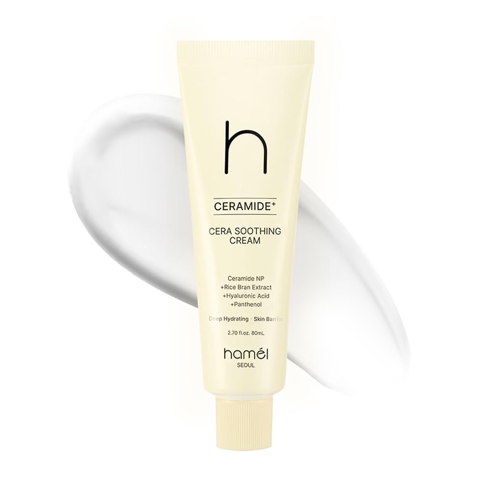 HAMEL Cera Soothing Cream - Vegan Ceramide Face Moisturizer for 48-Hour Hydration - Ideal for Sensitive Skin, Paraben-Free and Fragrance-Free - Skin Barrier Repair Korean Skincare, 2.7 oz - görsel 1