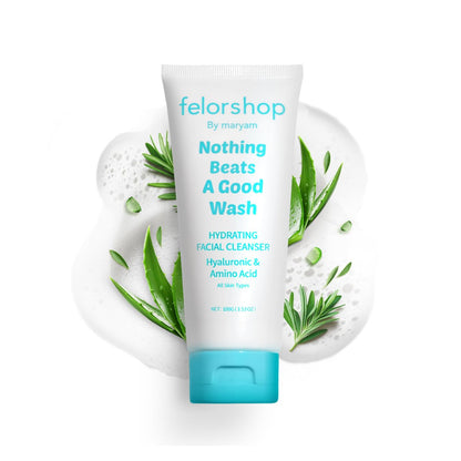 Hydrating Facial Cleanser with Hyaluronic Acid & Amino Acid – Daily Face Wash for All Skin Types, Non-Drying Oil Control, 100g Avelisse