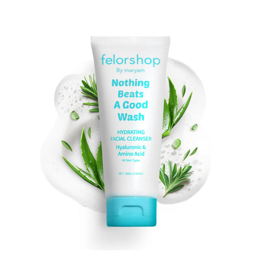 Hydrating Facial Cleanser with Hyaluronic Acid & Amino Acid – Daily Face Wash for All Skin Types, Non-Drying Oil Control, 100g Avelisse