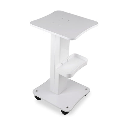 3-Tier White Beauty Trolley Cart with Wheels - Aluminum Salon Rolling Work Station for Spa, Pedicure, Tattoo & Craft Supplies Avelisse