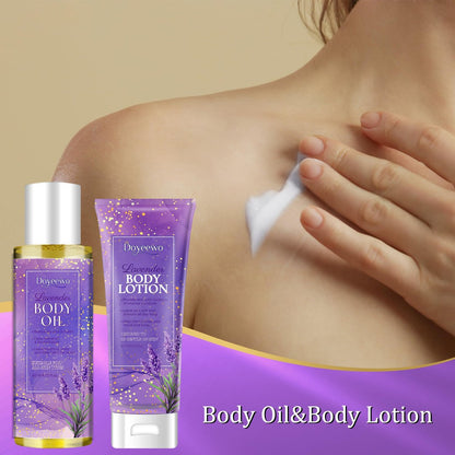 Spa Gifts for Women - Lavender Bath Body Care Set, Relaxation Calming Gift Basket for Mom Wife Sister