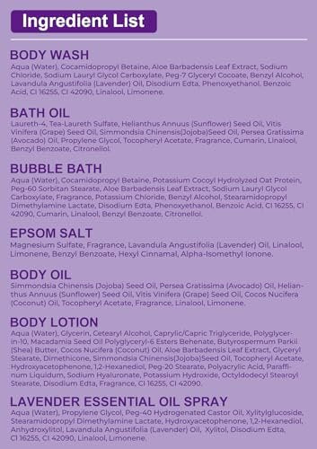 Spa Gifts for Women - Lavender Bath Body Care Set, Relaxation Calming Gift Basket for Mom Wife Sister