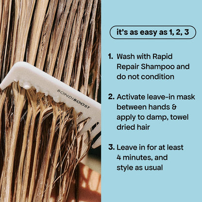BONDIBOOST Rapid Repair Bond Builder + Leave-In Hair Treatment for Dry Damaged Hair, 3.38 fl oz - Strengthens & Restores for Healthier, Shinier Results Avelisse