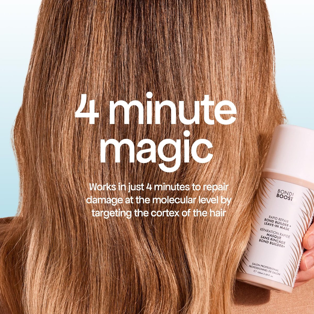 BONDIBOOST Rapid Repair Bond Builder + Leave-In Hair Treatment for Dry Damaged Hair, 3.38 fl oz - Strengthens & Restores for Healthier, Shinier Results Avelisse