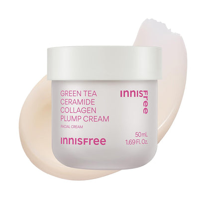 innisfree Green Tea Ceramide Collagen Plump Cream – Korean Face Moisturizer for Youthful Glow Avelisse