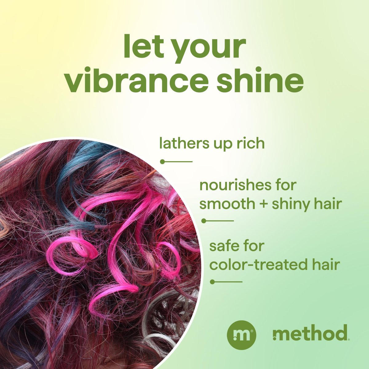 Method Color Protect Shampoo, Mindful Matcha – Safe for and Protects Color-Treated Hair, with Strengthening Peptide – Sulfate Free, Paraben Free & Silicone Free – 14 oz - görsel 13