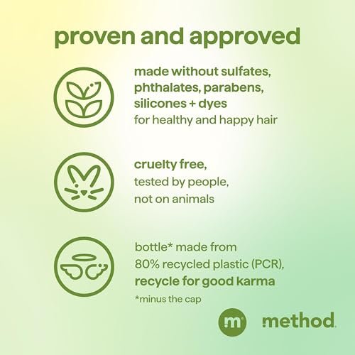 Method Color Protect Shampoo, Mindful Matcha – Safe for and Protects Color-Treated Hair, with Strengthening Peptide – Sulfate Free, Paraben Free & Silicone Free – 14 oz - görsel 12