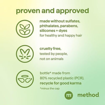 Method Color Protect Shampoo, Mindful Matcha – Safe for and Protects Color-Treated Hair, with Strengthening Peptide – Sulfate Free, Paraben Free & Silicone Free – 14 oz