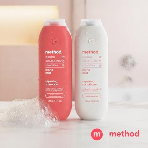 Method Repairing Shampoo, Island Mist - Nourishes Hair and Restores Damaged Strands - Sulfate Free, Color Safe - 14 oz - görsel 17