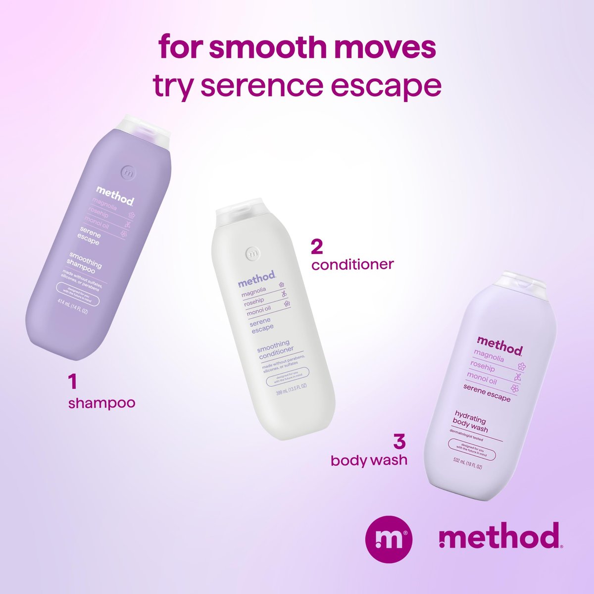Method Smoothing Conditioner, Serene Escape – Nourishing Sulfate-Free Conditioner for Curly Hair, 13.5 oz - görsel 15