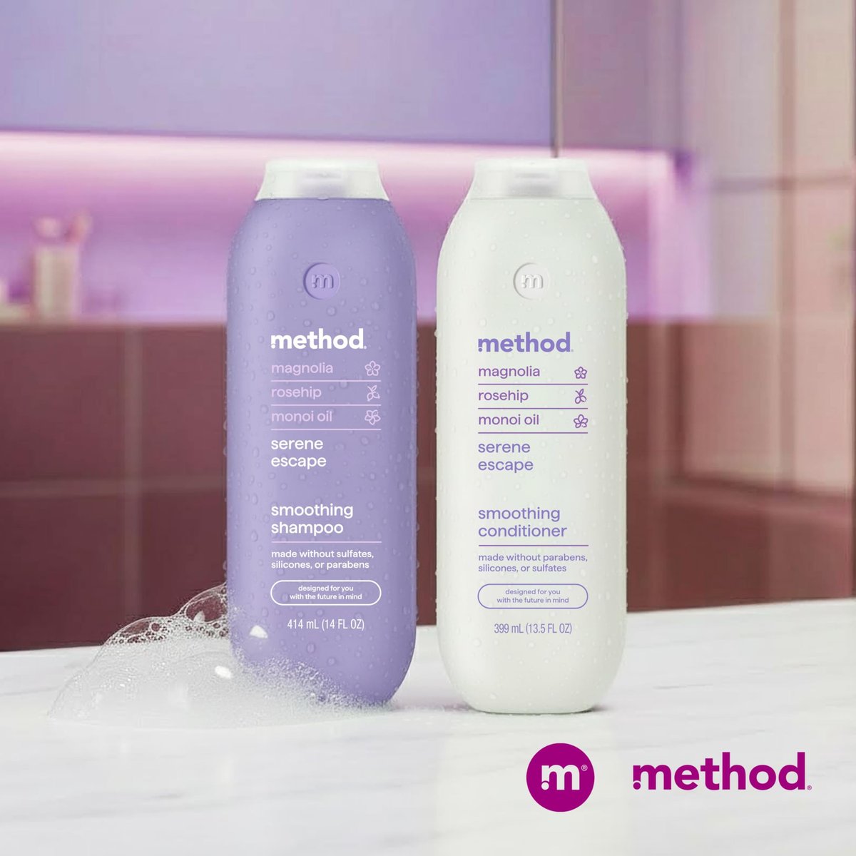 Method Smoothing Conditioner, Serene Escape – Nourishing Sulfate-Free Conditioner for Curly Hair, 13.5 oz - görsel 17