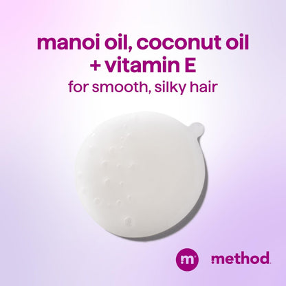 Method Smoothing Shampoo, Serene Escape – Frizz Control for Color-Treated Hair, Sulfate-Free, 14 oz