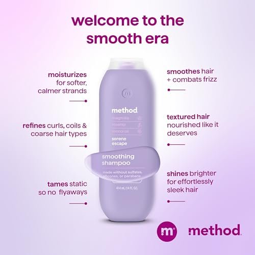 Method Smoothing Shampoo, Serene Escape – Frizz Control for Color-Treated Hair, Sulfate-Free, 14 oz - görsel 8