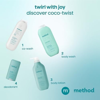 Method Curl Defining Co-Wash, Coco Twist – Moisturizes & Detangles Curly Hair, Sulfate Free & Paraben Free, 13.5 oz