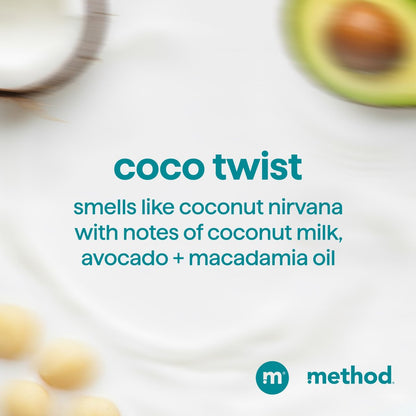 Method Curl Defining Co-Wash, Coco Twist – Moisturizes & Detangles Curly Hair, Sulfate Free & Paraben Free, 13.5 oz