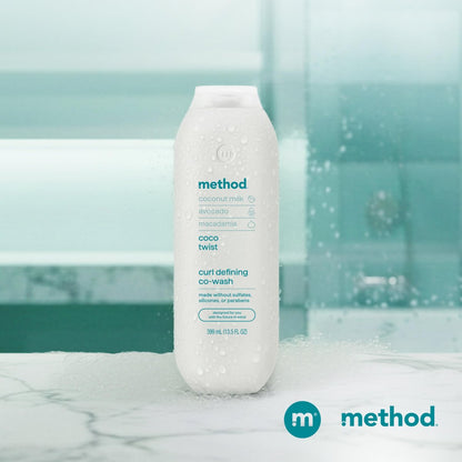 Method Curl Defining Co-Wash, Coco Twist – Moisturizes & Detangles Curly Hair, Sulfate Free & Paraben Free, 13.5 oz