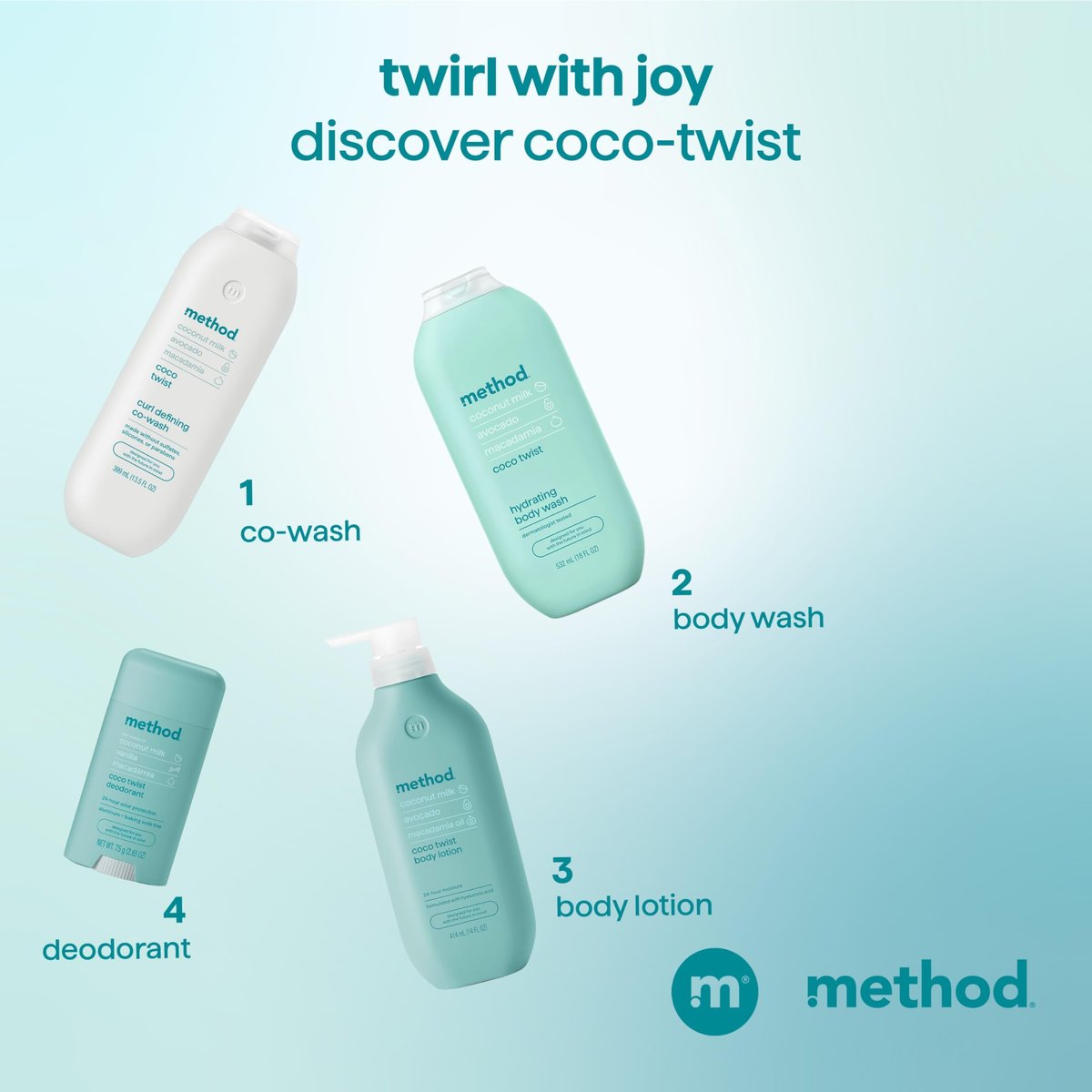 Method Curl Defining Co-Wash, Coco Twist – Moisturizes & Detangles Curly Hair, Sulfate Free & Paraben Free, 13.5 oz - görsel 15
