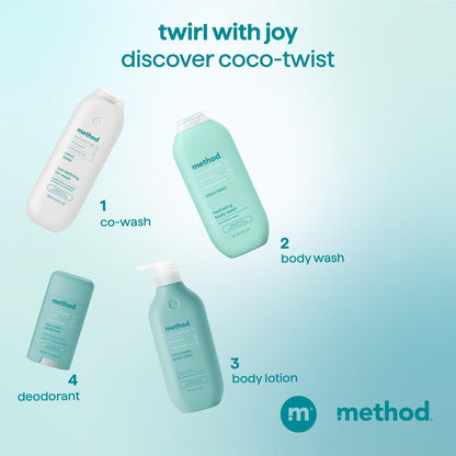 Method Curl Defining Co-Wash, Coco Twist – Moisturizes & Detangles Curly Hair, Sulfate Free & Paraben Free, 13.5 oz