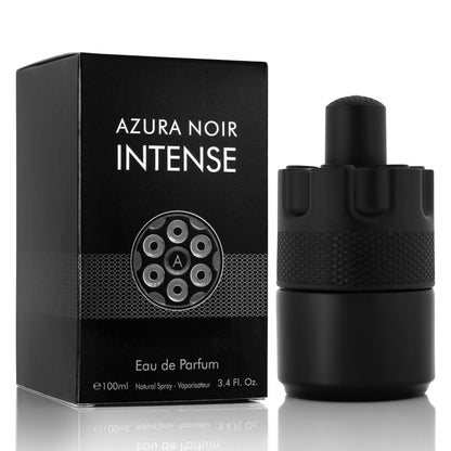 URBAN COLLECTION Azura Noir Intense Eau De Parfum for Men 3.4 fl oz – Cardamom & Earthy Notes – Bourbon Vanilla Base – Long Lasting – Elegant 100ml Bottle – Vegan & Cruelty-Free Avelisse