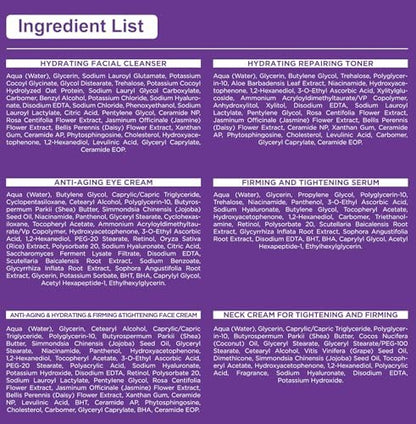 DOYEEWO 6-Piece Skin Care Set – Anti-Aging, Firming & Hydrating Facial Routine Kit for Women & Teens