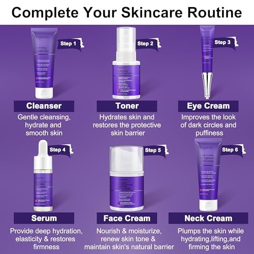 DOYEEWO 6-Piece Skin Care Set – Anti-Aging, Firming & Hydrating Facial Routine Kit for Women & Teens - görsel 6